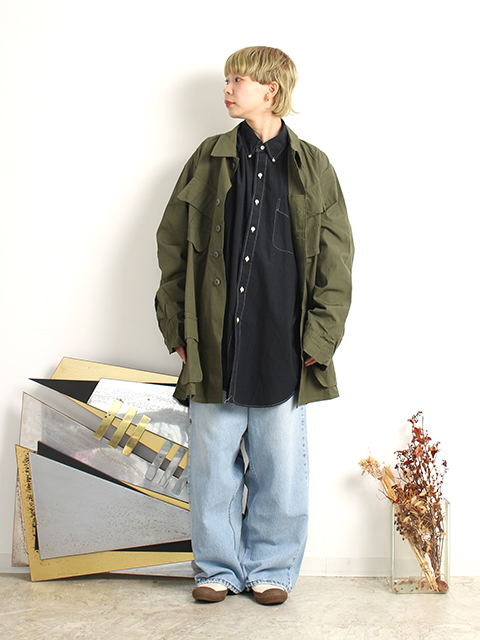 【DEAD STOCK】US ARMY JUNGLE FATIGUE SHIRT 4TH アメリカ軍ジャングルファティーグシャツリップストップ