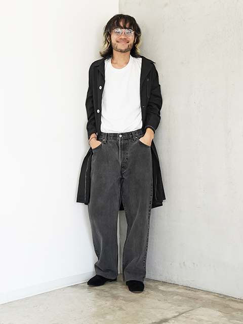 USED】LEVI'S 550 BLACK RESIZED EASY PANTS-OIKOS 毎日を楽しく豊かに