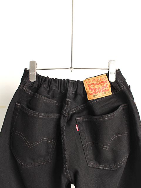 【USED】LEVI’S 550 BLACK RESIZED EASY PANTS リーバイスリサイズイージーパンツブラック