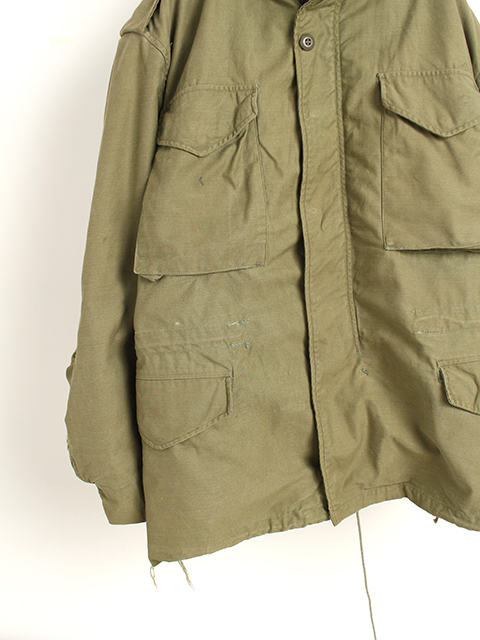 USED】US ARMY M-65 FIELD JACKET 2ND MEDIUM-SHORT WITH LINNER