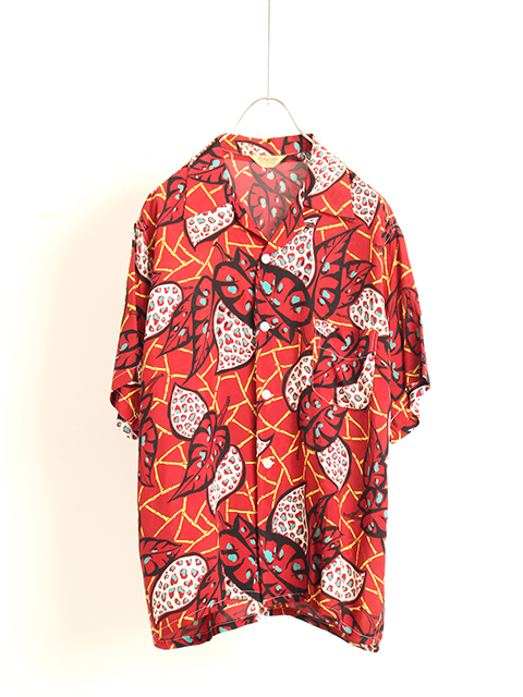 【USED】50’s PILGRIM RAYON ALOHA SHIRT size-M ピルグリムレーヨンアロハ開襟シャツ