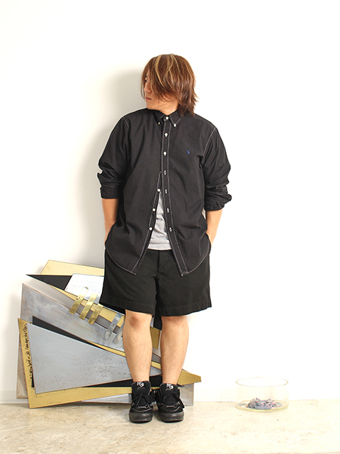 USED】BLACK COLOR RALPH LAURENT BUTTON DOWN SHIRT-OIKOS 毎日を