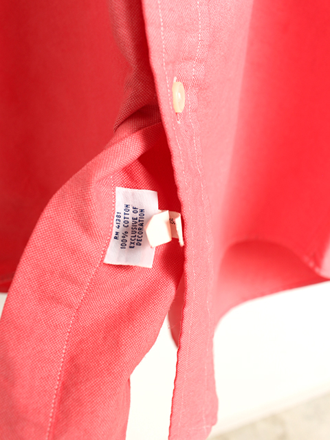 【USED】RALPH LAUREN BD SHIRT PINK RED DYED M ラルフローレンピンクレッド染めボタンダウン