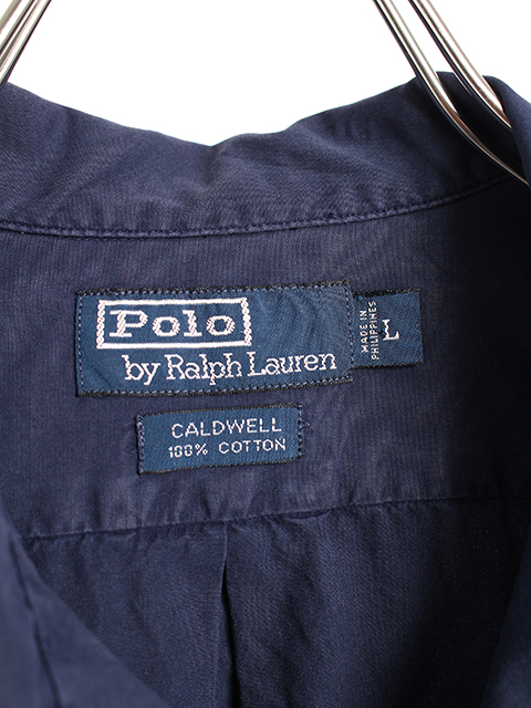 【USED】RALPH LAUREN 'CALDWELL' NAVY SHIRT ラルフローレンコールドウェルネイビーシャツ