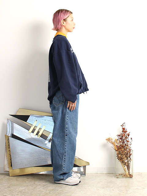 REMAKE WIDE DENIM PANTS-SUNNY SIDE UP SIZE-2B リメイクワイドデニムパンツサニーサイドアップ