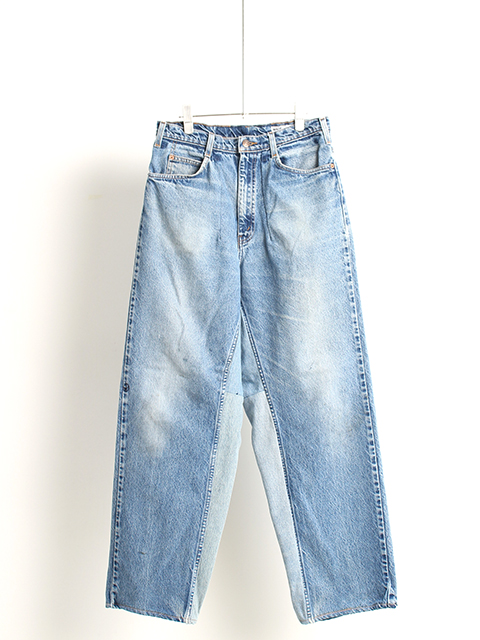 REMAKE WIDE DENIM PANTS-SUNNY SIDE UP SIZE-3B リメイクワイドデニムパンツサニーサイドアップ