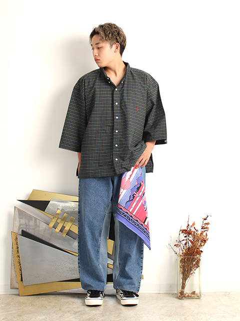 REMAKE WIDE DENIM PANTS-SUNNY SIDE UP SIZE-2 -OIKOS 毎日を楽しく 