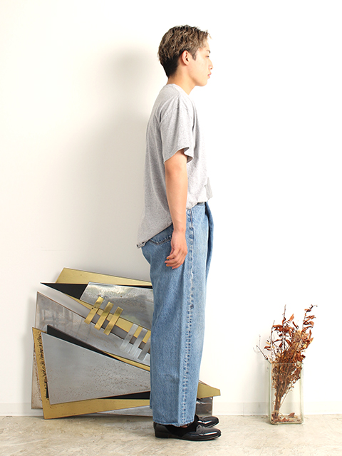 SUNNY SIDE UP REMAKE WRAP DENIM PANTS - デニム