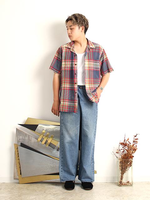 SUNNY SIDE UP REMAKE WRAP DENIM PANTS - デニム