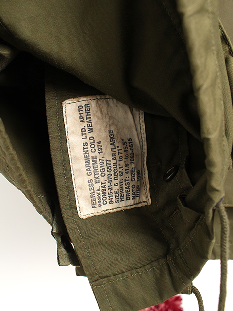 【USED】80s CANADIAN ARMY ECW COMBAT PARKA FULLSET 80年代カナダ軍ECWコンバットパーカーフルセット