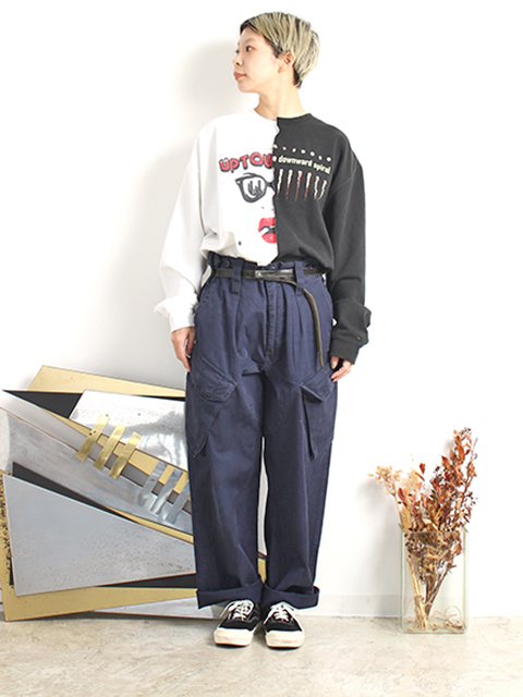 USEDs ROYAL NAVY SLANTED CARGO TROUSERS OIKOS 毎日を楽しく豊か