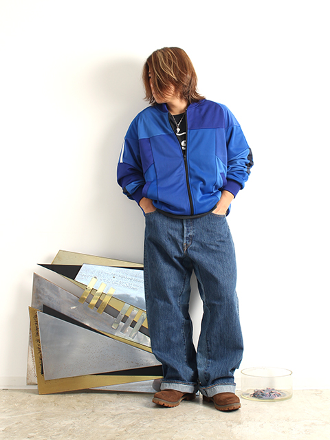 REMAKE WIDE DENIM PANTS-SUNNY SIDE UP SIZE-4-OIKOS 毎日を楽しく