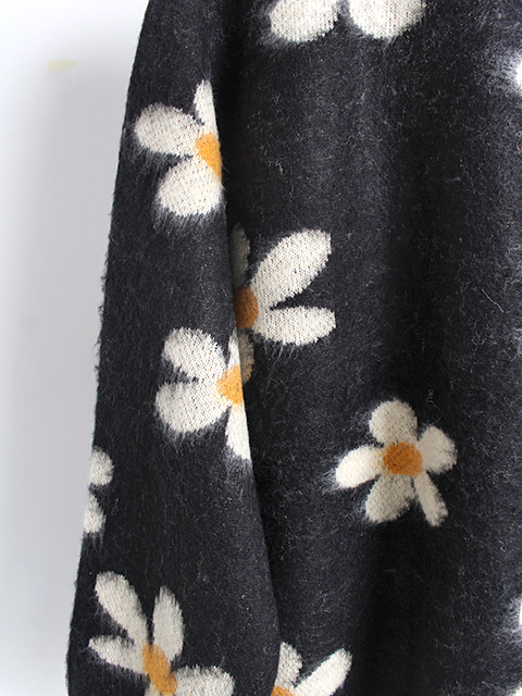 TOWNCRAFT SHAGGY RAGLAN CARDIGAN FLOWER タウンクラフト シャギーラグランカーディガン フラワー