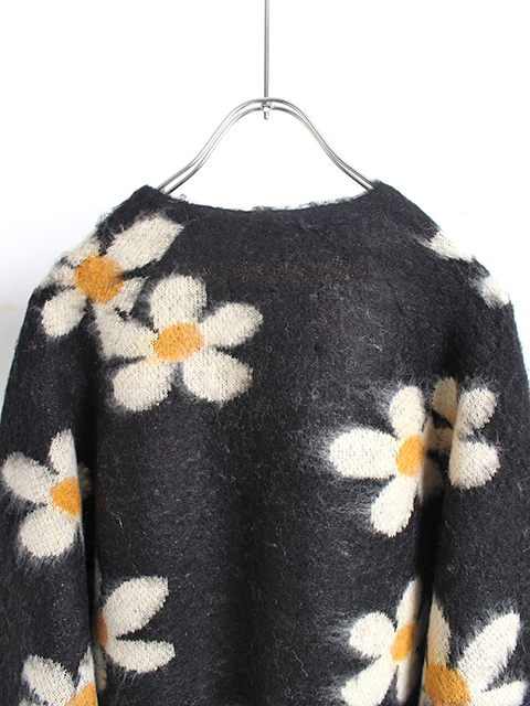 TOWNCRAFT SHAGGY RAGLAN CARDIGAN FLOWER タウンクラフト シャギーラグランカーディガン フラワー