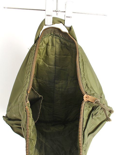 アメリカ空軍ヘルメットバッグ80年代ブラスジップUSED