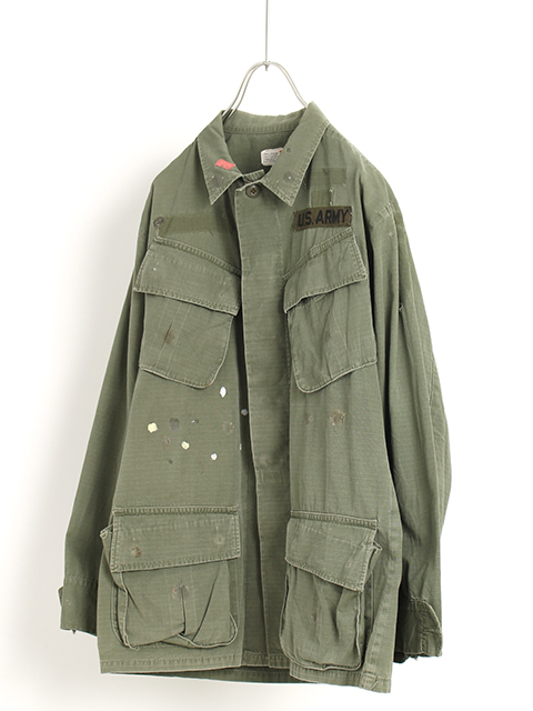 USED】US ARMY JUNGLE FATIGUE SHIRT S-R-OIKOS 毎日を楽しく豊かに