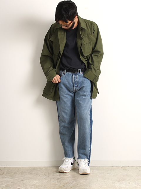 【DEAD STOCK】US ARMY JUNGLE FATIGUE SHIRT 3RD アメリカ軍ジャングルファティーグシャツノンリップ