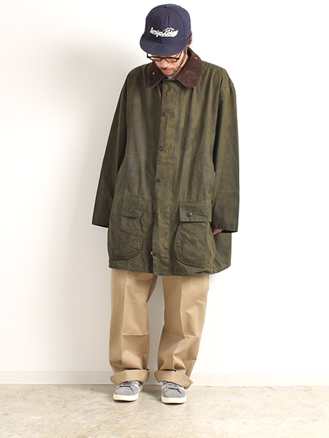 USED BARBOUR OILED JACKET-BORDER C46-OIKOS 毎日を楽しく豊かにする ...