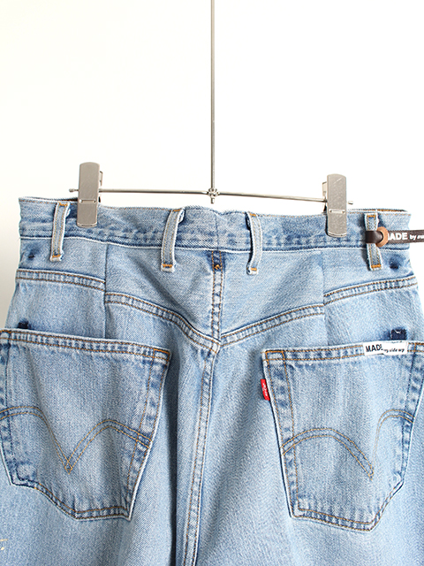 REMAKE WIDE DENIM PANTS-SUNNY SIDE UP SIZE-4 リメイクワイドデニムパンツサニーサイドアップ