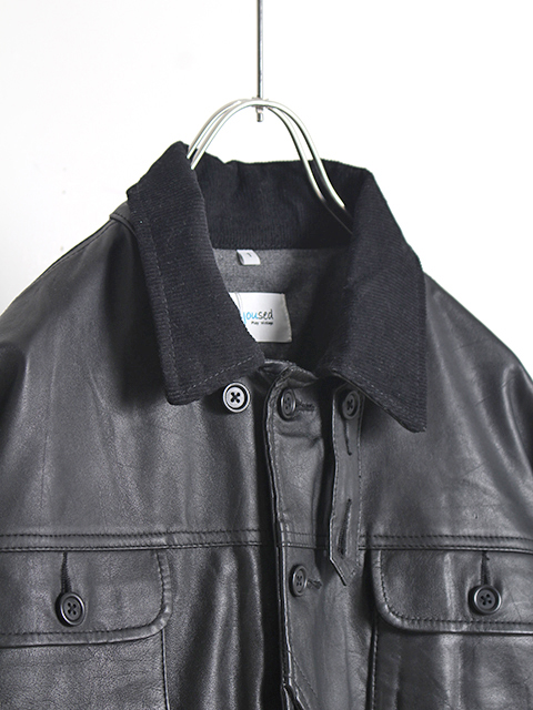 yoused LEATHER CLASSIC WARDEN JACKET