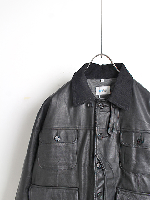 yoused LEATHER CLASSIC WARDEN JACKET