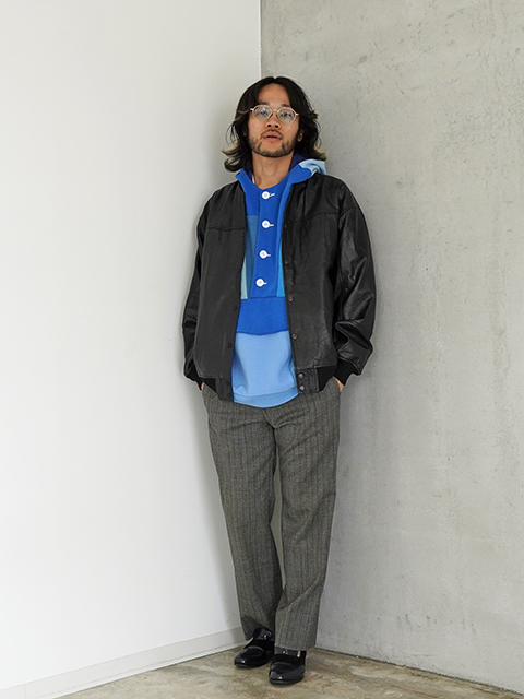 ALL LEATHER STADIUM JUMPER yoused-OIKOS 毎日を楽しく豊かにする洋服